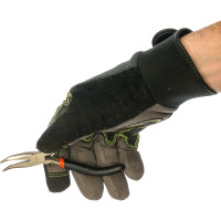 Длинногубцы SPARTA Mini,130 мм, никелированные, изогнутые, авторазжим// 17822