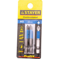 Биты (E 1/4"; PZ 1; 50 мм; 2 шт.) STAYER 26223-1-50-02