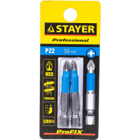 Биты (E 1/4"; PZ 2; 50 мм; 2 шт.) STAYER 26223-2-50-02