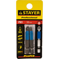 Биты (E 1/4"; PH 1; 50 мм; 2 шт.) STAYER 26203-1-50-02
