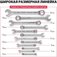 Набор комбинированных ключей 6 - 22 мм MATRIX 15426