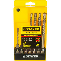 Набор буров (SDS-plus; 7 шт.) по бетону STAYER 2930-H7
