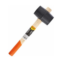 Резиновая киянка 340 г SPARTA черная резина, деревянная рукоятка// 111405