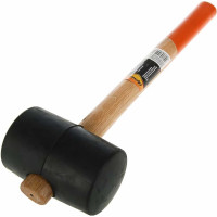Резиновая киянка 340 г SPARTA черная резина, деревянная рукоятка// 111405