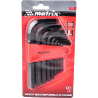 Набор имбусовых ключей 2,0-12 мм 9 шт. MATRIX 11222