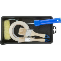 Набор для покраски дверей и окон: ванночка, валик, лента, 2 кисти FIT РОС 03035