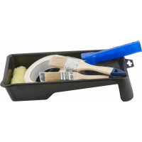 Набор для покраски дверей и окон: ванночка, валик, лента, 2 кисти FIT РОС 03035