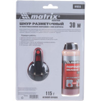 Разметочный шнур 30м + красный порошок MATRIX MASTER 84855