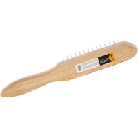 Металлическая 6-рядная щетка SPARTA с деревянной ручкой// 748265