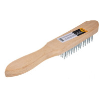 Металлическая 6-рядная щетка SPARTA с деревянной ручкой// 748265