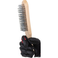 Металлическая 6-рядная щетка SPARTA с деревянной ручкой// 748265