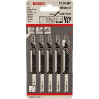 Пилки T101BF для лобзика по дереву 5 шт. (74 мм; BIM) BOSCH 2.608.634.234