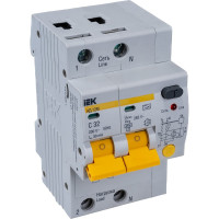 Дифавтомат АД-12М 2п, C, 32А, 30мА IEK MAD12-2-032-C-030