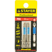 Биты (E 1/4"; PH 3; 50 мм; 2 шт.) STAYER 26203-3-50-02