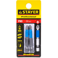 Биты (E 1/4"; PH 3; 50 мм; 2 шт.) STAYER 26203-3-50-02