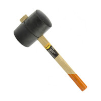 Резиновая киянка 450гр SPARTA черная резина, деревянная рукоятка// 111505