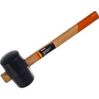 Резиновая киянка 450гр SPARTA черная резина, деревянная рукоятка// 111505