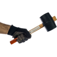 Резиновая киянка 910гр SPARTA черная резина, деревянная рукоятка// 111605