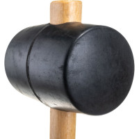 Резиновая киянка 910гр SPARTA черная резина, деревянная рукоятка// 111605