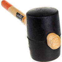 Резиновая киянка 910гр SPARTA черная резина, деревянная рукоятка// 111605