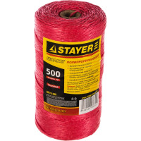 Полипропиленовый шпагат 500 м красный STAYER 50079-500