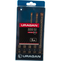 Набор буров 5 шт. по бетону (5-10 мм; SDS-plus) URAGAN 901-25554-H5