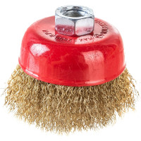 Корщетка-чашка (75 мм; М14; латунированная проволока) FIT IT 39267