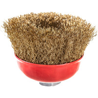 Корщетка-чашка (75 мм; М14; латунированная проволока) FIT IT 39267