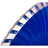 Диск алмазный отрезной Турбо волна (230 мм; 22.2 мм) для угловых шлифмашин Fit 37487