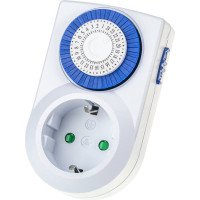 Механический суточный таймер duwi REV "Промо", до 3680Вт, 48 включений в сутки, белый, 67074 8