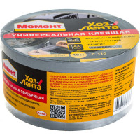 Клейкая лента армированная серебристая (10 м; серебро) Момент 1161082