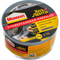 Клейкая лента армированная серебристая (10 м; серебро) Момент 1161082