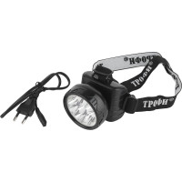 Налобный аккумуляторный светодиодный фонарь ТРОФИ TG9 9xLED мощный яркий 2 режима C0045557