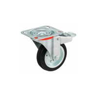 Колесо с вращающейся опорой, пластиной крепления и передним тормозом (80 мм; 65 кг) Tellure rota 535421