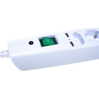 Сетевой фильтр 2м, с/з, белый SFU-5es-2m-W ЭРА C0043327