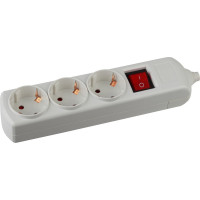 Колодка K-3es заземление, 3 гнезда, выключатель ЭРА C0045322