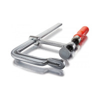 Струбцина BESSEY classiX цельнометаллическая 160/80, усилие 5 кН, c деревянной рукояткой BE-GS16