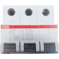 Автоматический модульный выключатель ABB 3п C S203 6кА 6А 2CDS253001R0064