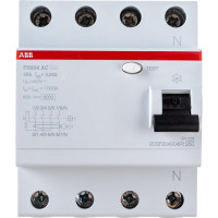 Выключатель диф. тока ABB 4п 25A 30mA тип AC FH204 2CSF204002R1250