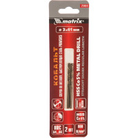 Сверло по металлу 2 шт. (3 мм; HSS Co-5%) MATRIX 71411