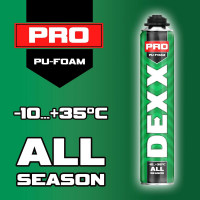 Полиуретановая монтажная пена DEXX для монтажного пистолета, всесезонная, 750 мл 41126