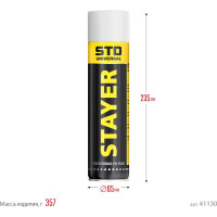Монтажная пена STAYER STD Professional всесезонная, адаптерная 500 мл 41130