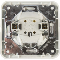 Двухклавишный выключатель, белый Makel Mimoza 12003