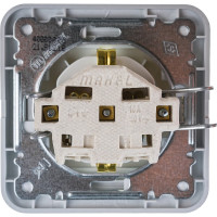 Розетка с заземлением, белая Makel Mimoza 12008