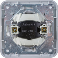 Двухклавишный выключатель с подсветкой, белый Makel Mimoza 12023