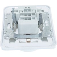 Двойная розетка с заземлением, белая Makel Mimoza 12082