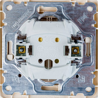 Двухклавишный выключатель, кремовый Makel Mimoza 25003