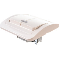 Выключатель с индикатором, кремовый, 2 клавиши Makel Mimoza 25023