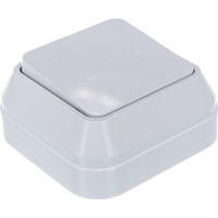 Выключатель накладной одноклавишный, белый Makel Siva Ustu 45101