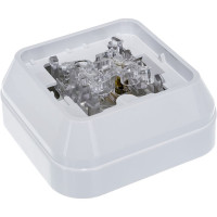 Выключатель накладной одноклавишный, белый Makel Siva Ustu 45101